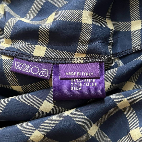 Ralph Lauren Collection Purple Label Light Academia Silk Dress Womwn Size 10 - Picture 14 of 16